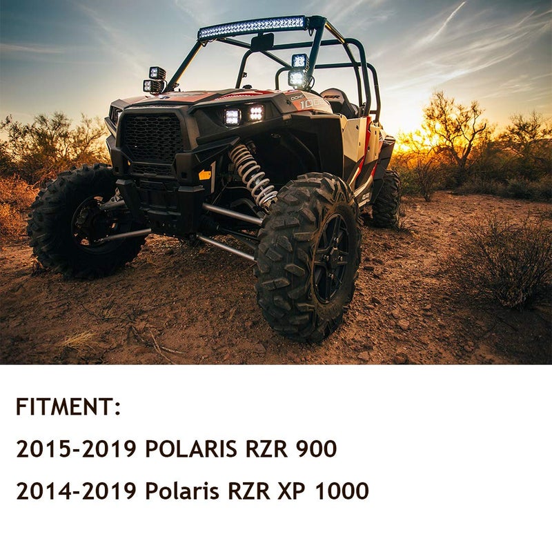 Chelhead A Pillar Roll Bar Dual Led Working Pod Lights Mounting Brackets Compatible with 2014-2019 Polaris RZR XP 1000 & 2015-2019 RZR 900 - Image 5